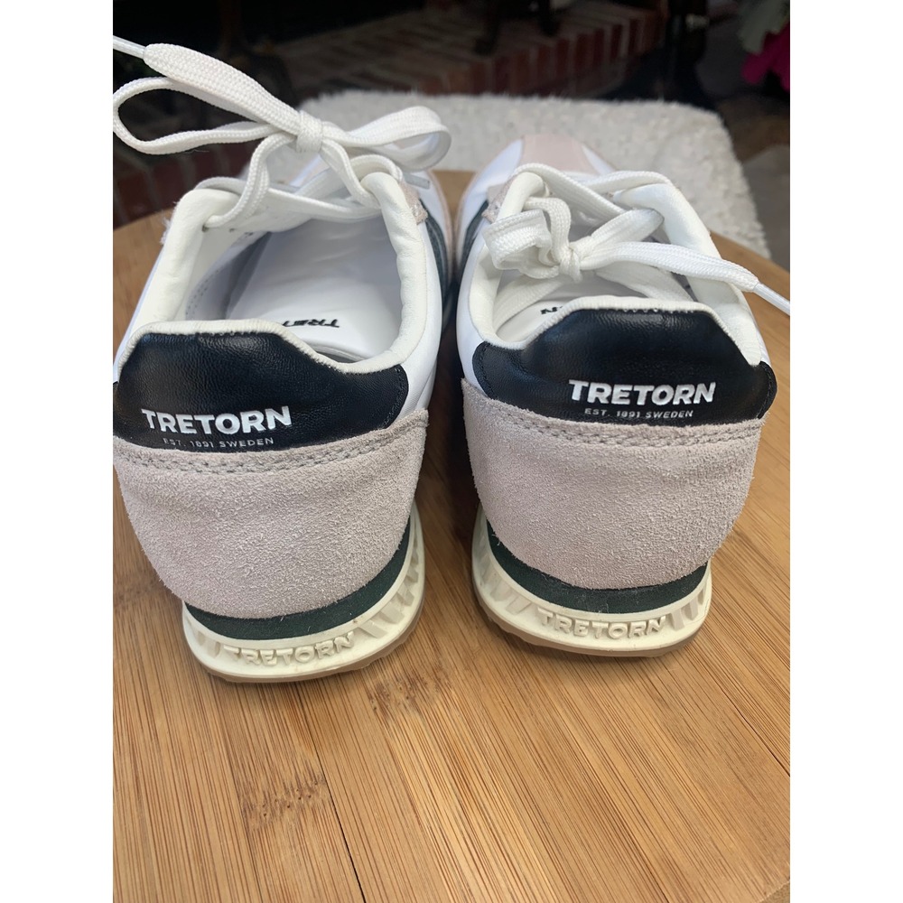 Tretorn Rawlins Vintage womens Sneakers White Tan Green‎ Retro Low Top Trainers - Picture 3 of 14